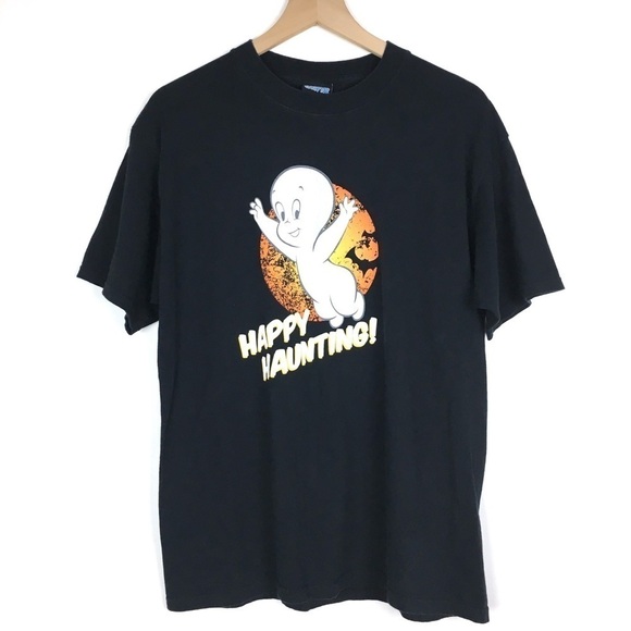 CASPER T Shirt Happy Haunting Friendly Ghost Graphic Tee 2008 Retro Size Large - Picture 14 of 14